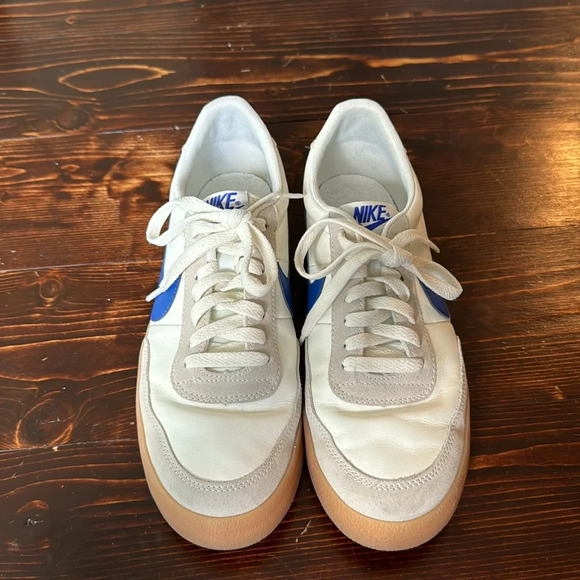 Nike Men’s white/grey with Blue Nike accent shoes - Size 8 - Picture 5 of 6